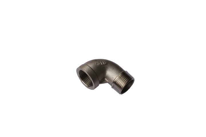 ELBOW MALE/FEMALE 90 STAINLESS STEEL 8MM 